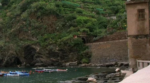 Vernazza Train 3 Stock Footage 596895