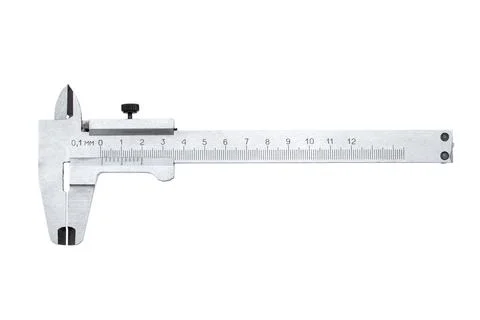 Vernier caliper engineering tool for measuring sizes. Stock Photos