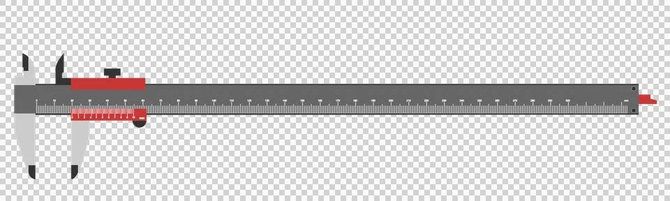 Vernier Caliper (Flat Design) Stock Illustration