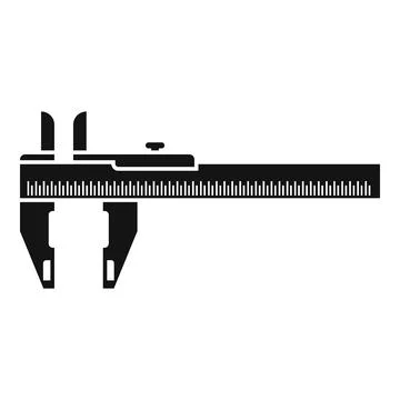 Vernier caliper icon simple vector. Dial calliper Stock Illustration