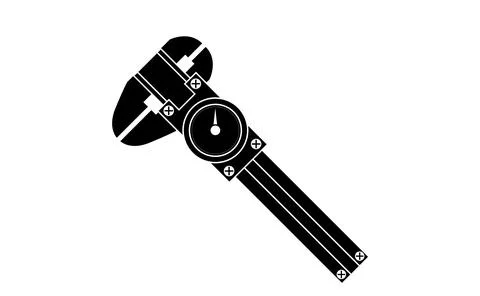Vernier caliper isolated on white background EPS10 Stock Illustration