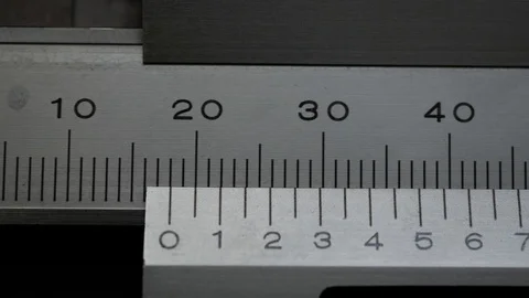 A vernier caliper measuring length Stock Footage 122610037