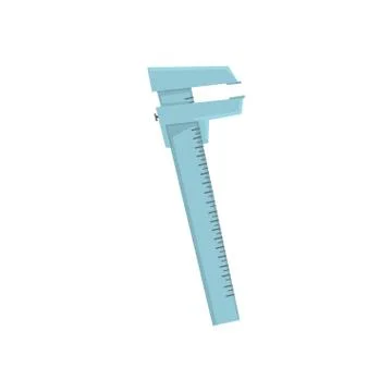 Vernier caliper, measuring tool cartoon vector Illustration Stock Illustration