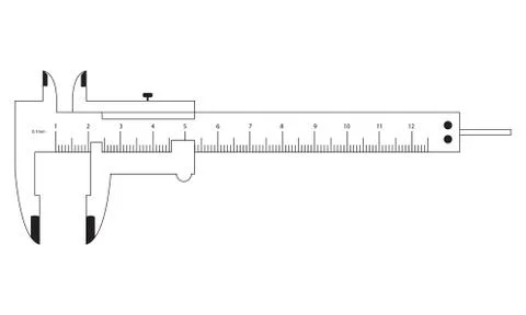Vernier Caliper Outline Stock Illustration