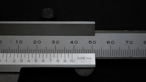 Vernier Caliper Slowly Stretching for Value Stock Footage 122610044