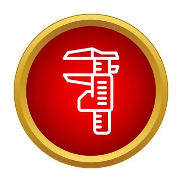 Vernier caliper tool icon for precision measurement Stockillustratie