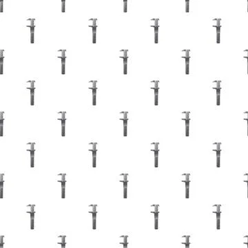 Vernier caliper tool measuring precision seamless pattern Stock Illustration