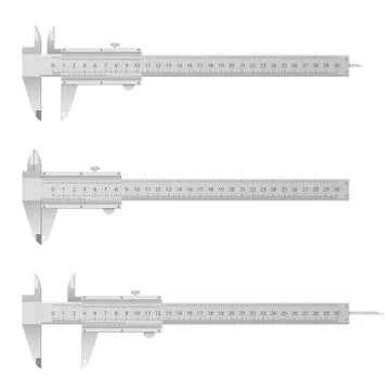 Vernier caliper vector design illustration isolated on white background Stock Illustration