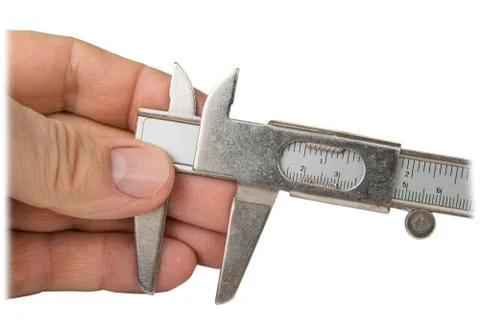 Vernier caliper in the white background Stock Photos