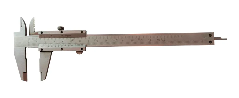 Vernier caliper on a white background Stock Photos