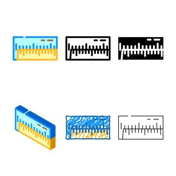 Vernier gauge tool work modern color icon vector Stock Illustration
