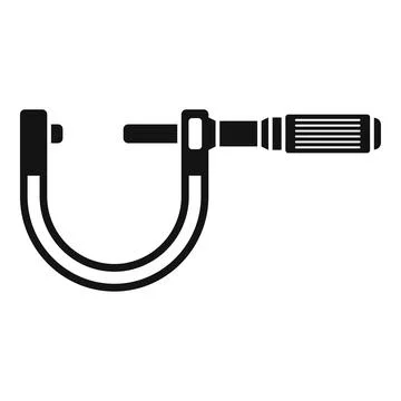Vernier micrometer icon simple vector. Precision caliper Stock Illustration