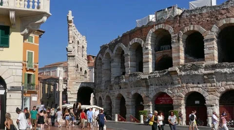 Verona - The Arena, motion view Stock Footage 66693293