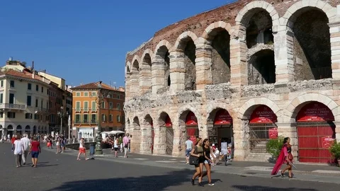 Verona - The Arena, motion view Stock Footage 72942653