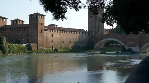 Verona - Castelvecchio - Motion view Stock Footage 66693689