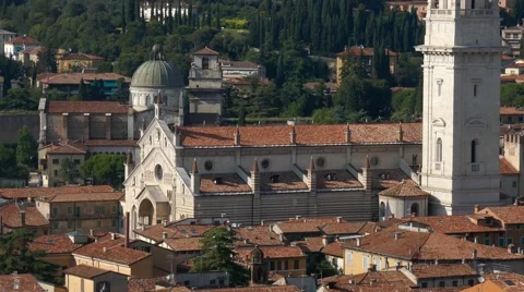Verona - The Cathedral - Motion view Stock Footage 66693543