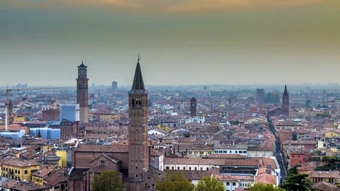 Verona Cityscape view Timelapse Video stock 85113079