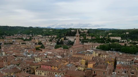 Verona panoramic view from Torre dei Lamberti. Verona, Veneto, Italy. Video stock 115833007