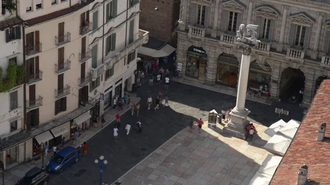 Verona – Piazza Erbe Stock Footage 80270030