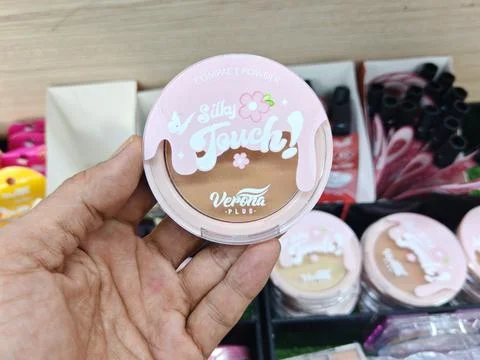 Verona Plus Silky Touch Compact Powder Display Stock Photos