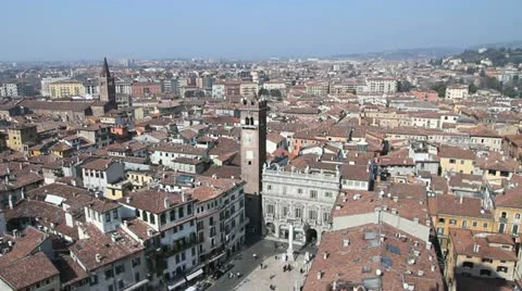 Verona skyline Stock Footage