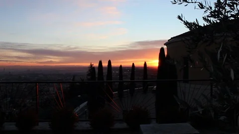 Verona: Torricelle Sunset View Stock Footage 101097546