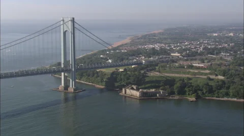 Verrazan-Narrows Bridge Stock Footage 65388005