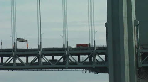 Verrazano Bridge Close Up Video stock 23136242