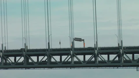 Verrazano Bridge Close Up Pan Video stock 23136269