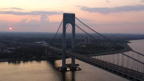 Verrazano Bridge hyperlapse 스톡 동영상 113702907