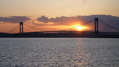 Verrazano bridge Sunset Stock Photos