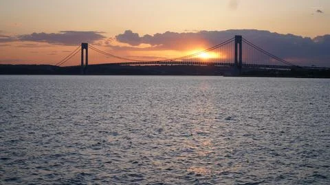 Verrazano bridge Sunset Stock Photos