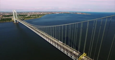 Verrazano Narrows Bridge Stock Footage 59525537