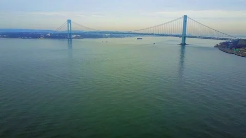 Verrazano Narrows Bridge Stock Footage 77849645