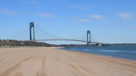 Verrazzano-Narrows Bridge Stock Footage 126362304