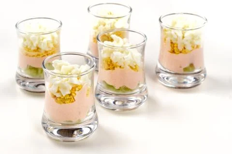 Verrines appetizers Stock Photos