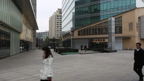 Versace Store at China Central Mall (Hua Mao) Shopping Centre in Beijing Stock Footage 203161305