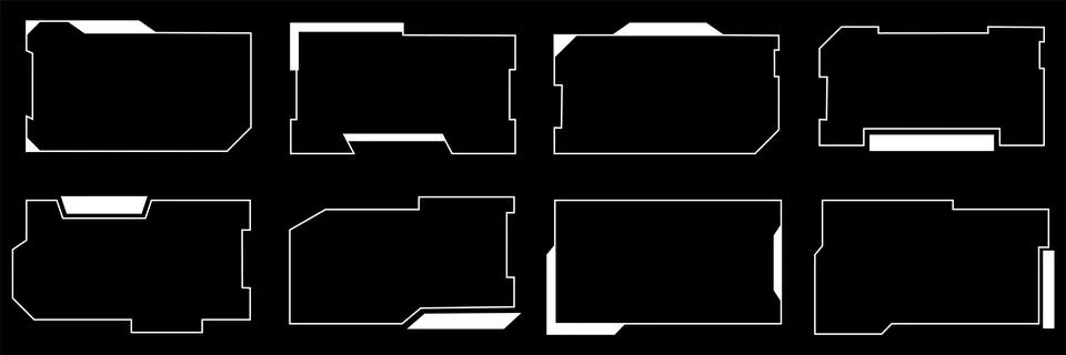 This versatile and varied set of vector shapes is perfect for a wide range of 库存插图
