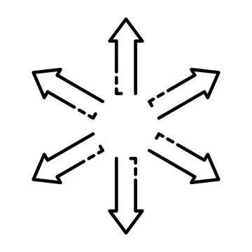 Versatile arrows icon multi directional arrows vector isolated Ilustração Stock