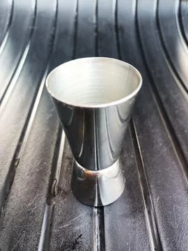 Versatile bartender stenlis measuring cup. 写真素材