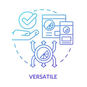 Versatile blue gradient concept icon Stock Illustration