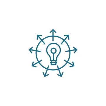 Versatile business linear icon concept. Versatile business line vector sign Illustrazione stock