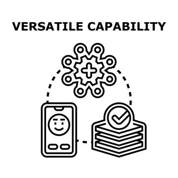 Versatile capability solution connecting app and layers Stock Illustration
