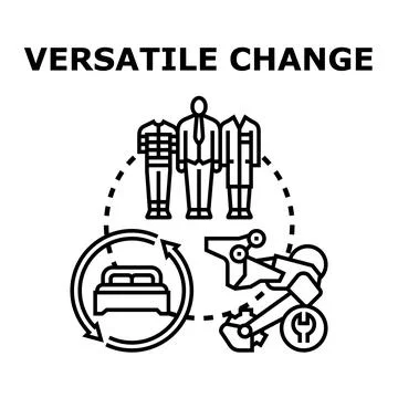 Versatile change concept representing adaptation and flexibility 스톡 일러스트