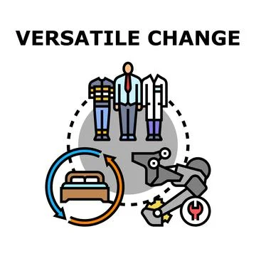 Versatile change concept representing adaptation and flexibility Stock Illustration