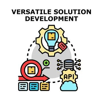 Versatile creative solution development process icon Stock-Illustration