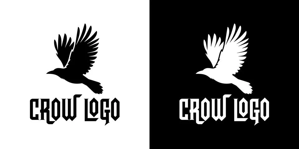 Versatile Crow Logo for Startups and Corporate Identity 스톡 일러스트