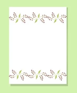 Versatile decorative ornate floral frame with copy space. Trendy floral tem.. Stock Illustration