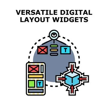 Versatile digital layout widgets building web application interface Stock-Illustration