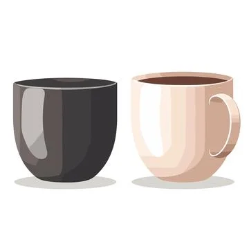 Versatile Elegance: Coffee Cups Set Stock Illustration
